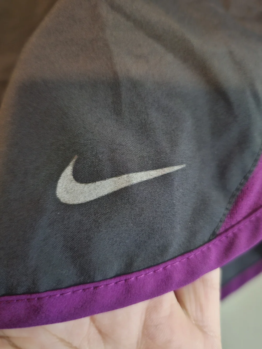 Nike Black Running Shorts with Purple Trim